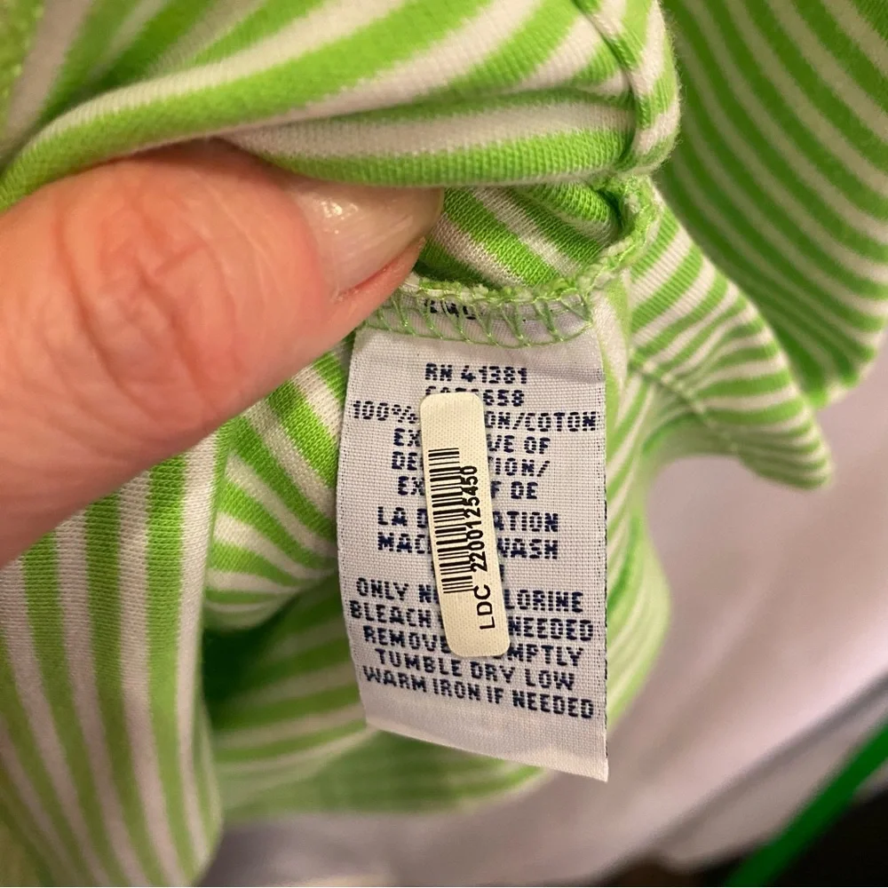 Polo Ralph Lauren Mens Cotton Green/White Classic Polo sz XL
